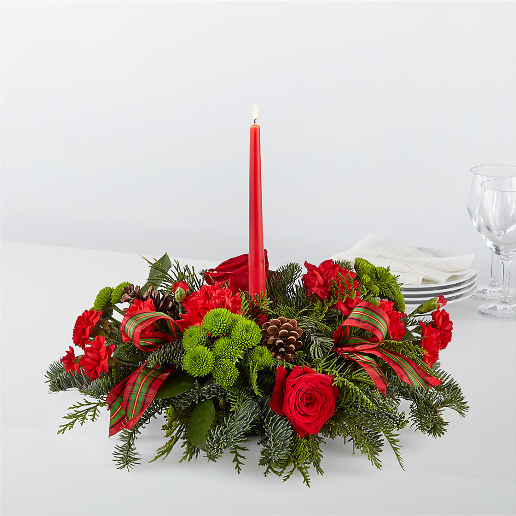 By the Candlelight Centerpiece – Overnightflowerdelivery.com, Tontitown AR