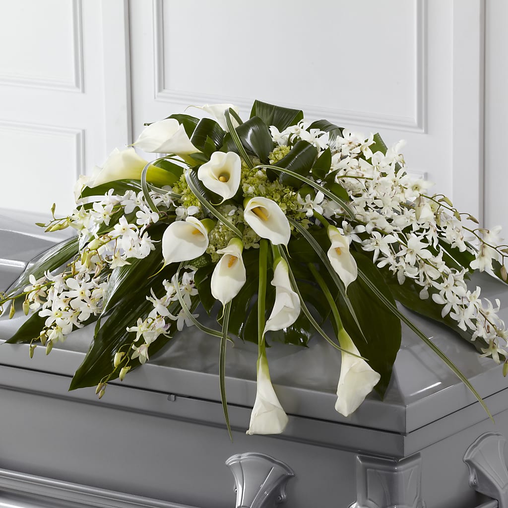 Angel Wings Casket Spray – Overnightflowerdelivery.com, Tontitown AR