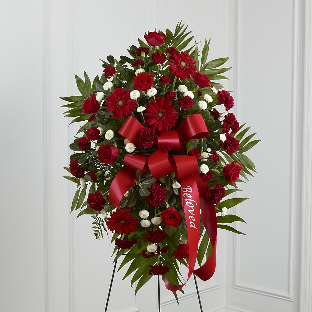 Treasured Memories Standing Spray – Overnightflowerdelivery.com, Tontitown AR