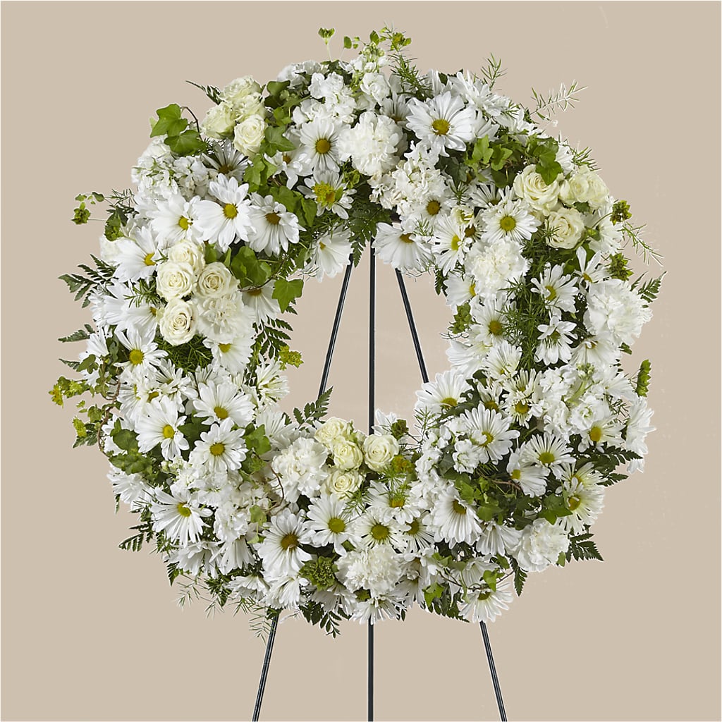 Faithful Wishes Wreath – Overnightflowerdelivery.com, Tontitown AR