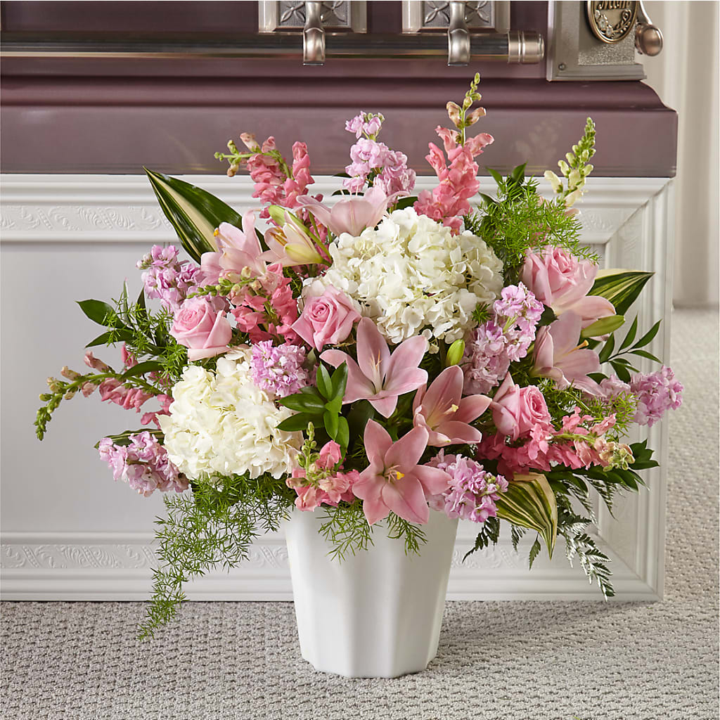 Simply Serene Floor Basket – Overnightflowerdelivery.com, Tontitown AR