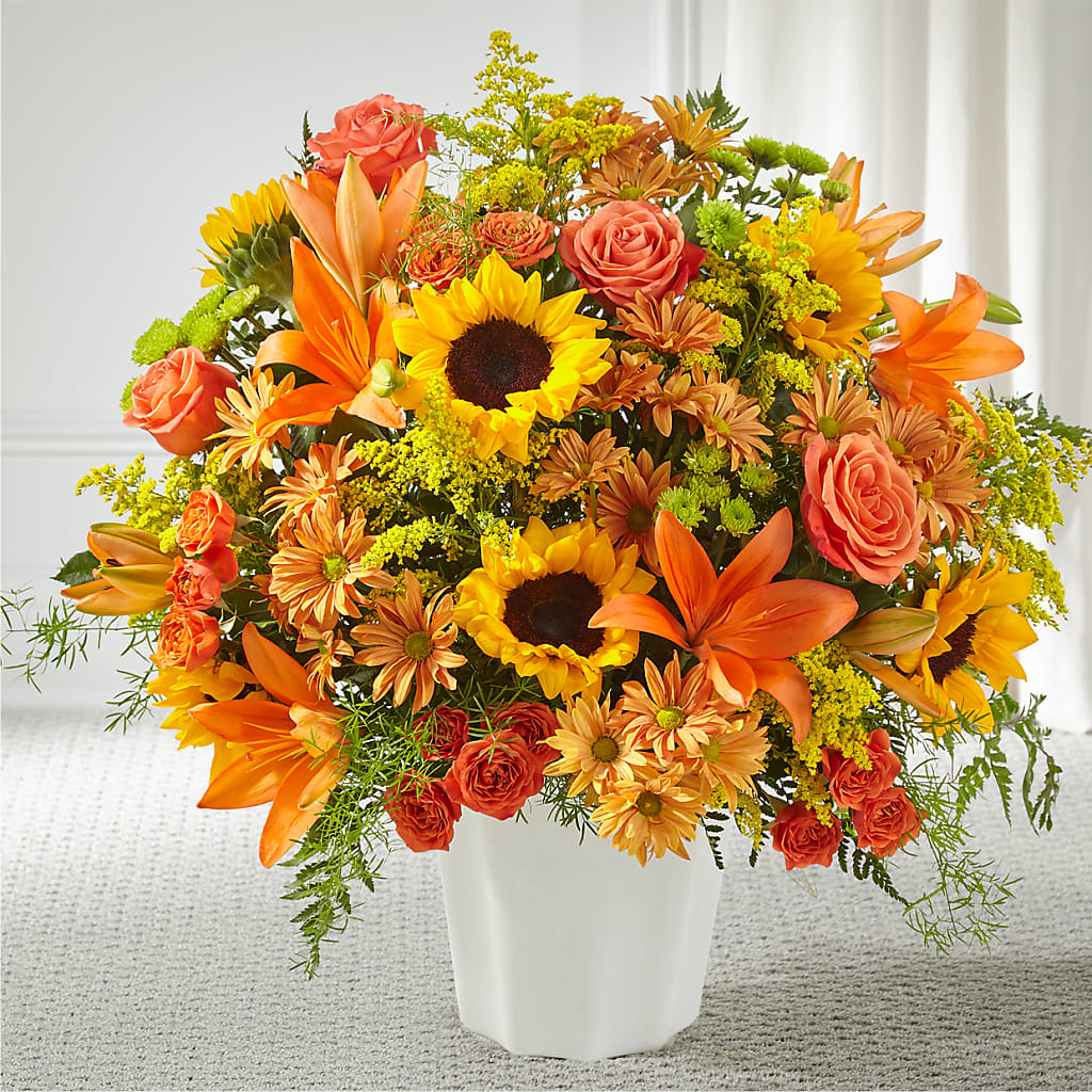 Harvest Thoughts Floor Basket – Overnightflowerdelivery.com, Tontitown AR