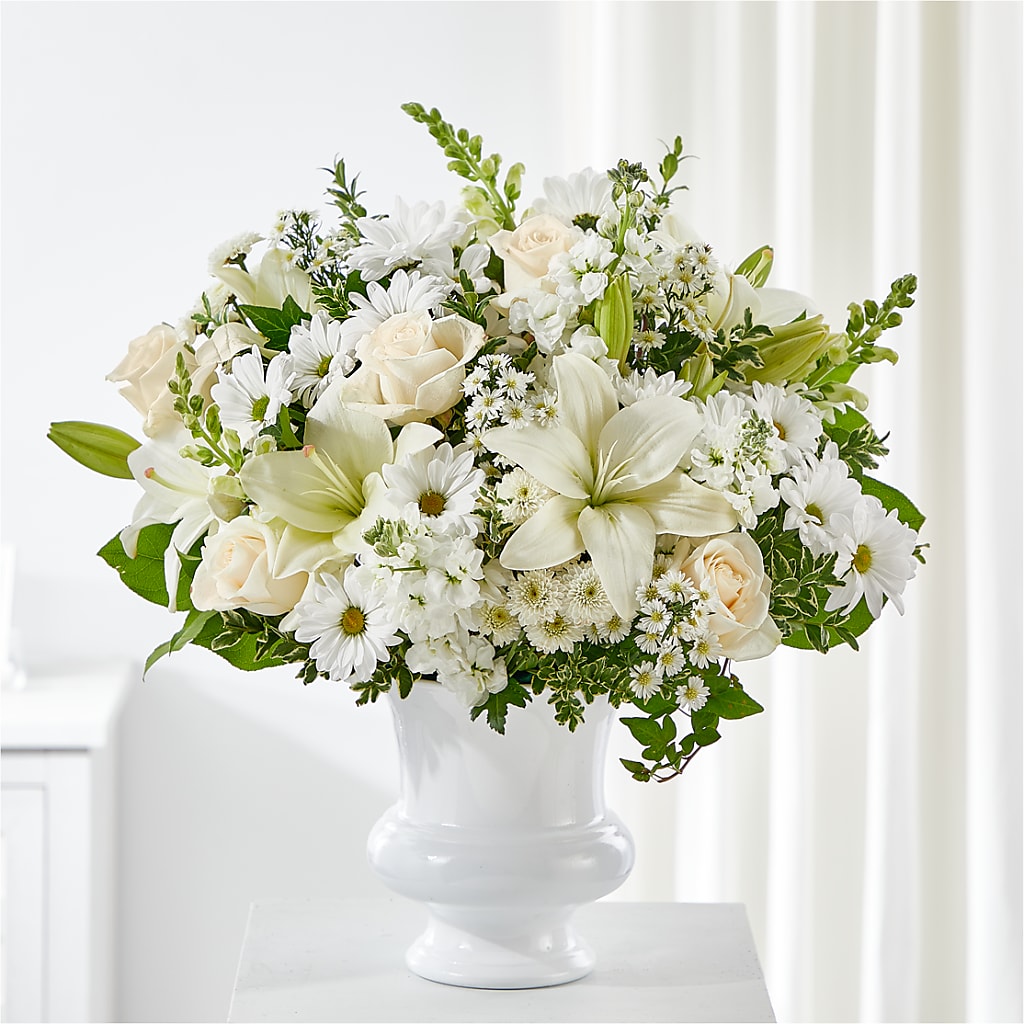 Uplifting Urn Arrangement – Overnightflowerdelivery.com, Tontitown AR