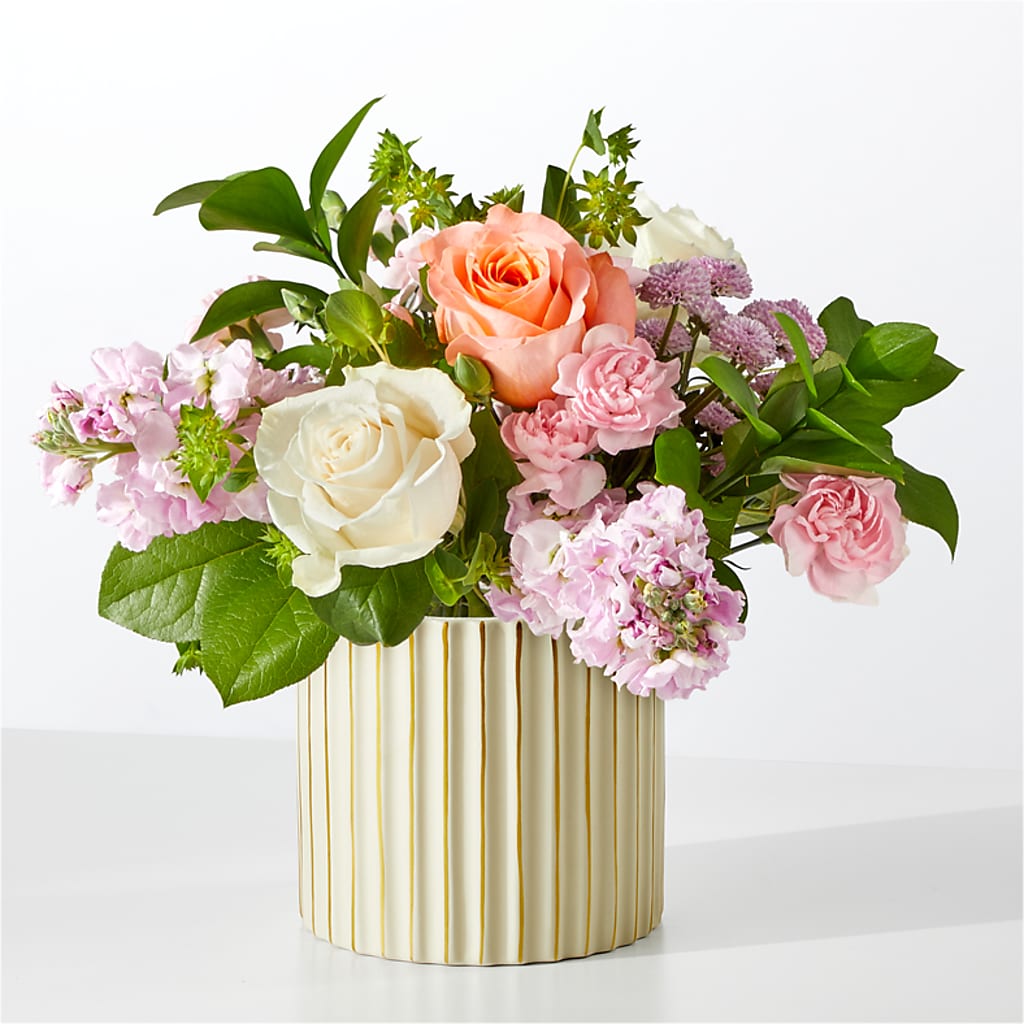 French Market Bouquet with Ivory Vase – Overnightflowerdelivery.com, Tontitown AR