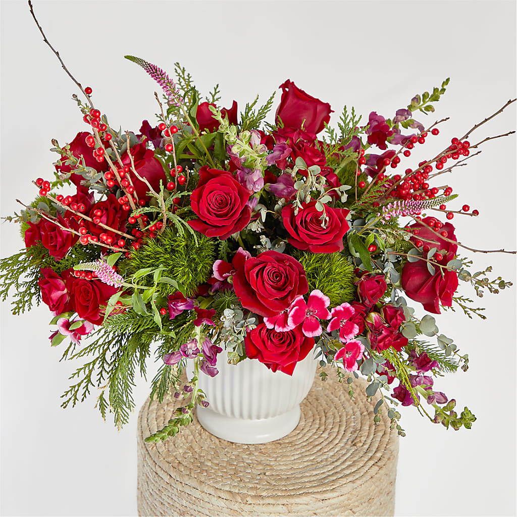 Big Red Bow Bouquet –  Overnightflowerdelivery.com, Tontitown AR