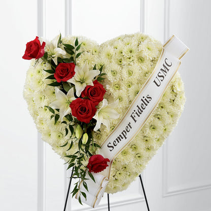 Heartfelt Hero Standing Heart –  Overnightflowerdelivery.com, Tontitown AR