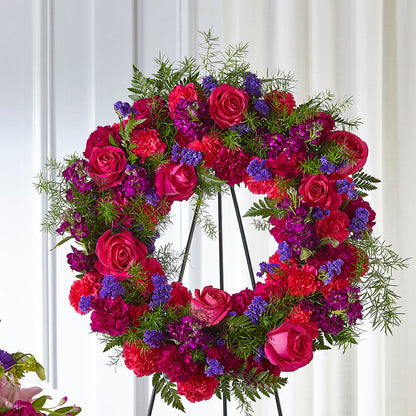Calming Colors Wreath –  Overnightflowerdelivery.com, Tontitown AR
