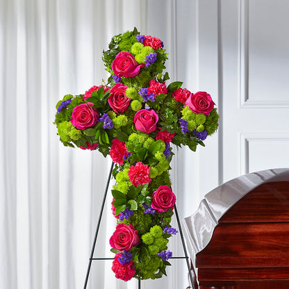 Tribute Rose Floral Cross –  Overnightflowerdelivery.com, Tontitown AR