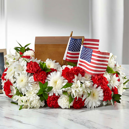Spirit of Patriotism Cremation Adornment –  Overnightflowerdelivery.com, Tontitown AR