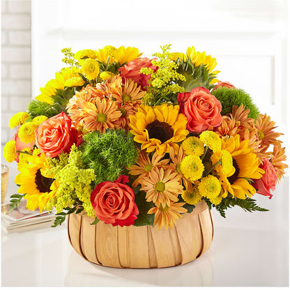 Harvest Sunflower Basket –  Overnightflowerdelivery.com, Tontitown AR