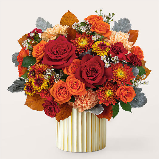 Merlot Bouquet with Ivory Vase –  Overnightflowerdelivery.com, Tontitown AR