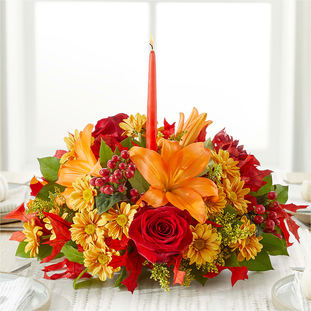 Autumn's Embrace Centerpiece –  Overnightflowerdelivery.com, Tontitown AR
