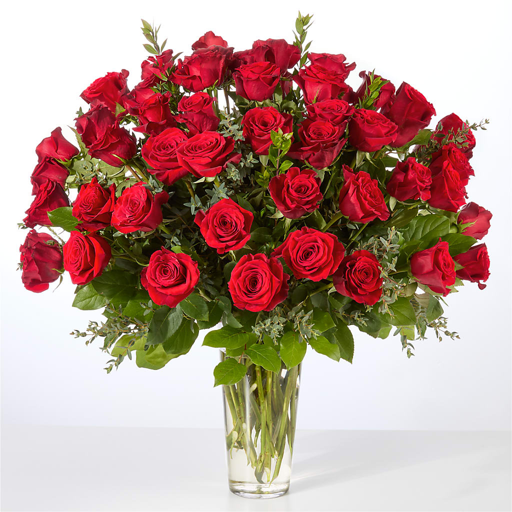 Forever Yours Fifty Stem Red Rose Bouquet –  Overnightflowerdelivery.com, Tontitown AR